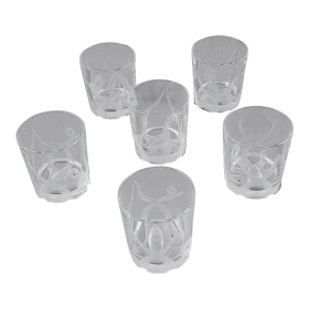 Whiskey Tumbler Glasses hand cut with Octopus Design