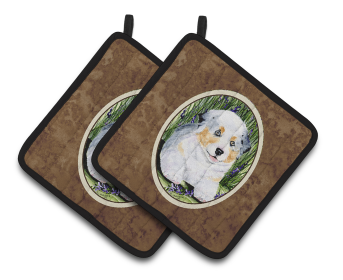 Australian Shepherd Pair of Pot Holders