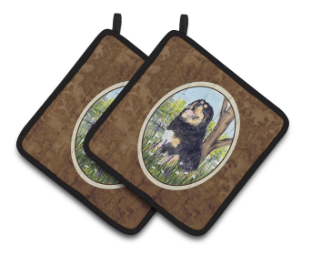 Tibetan Mastiff Pair of Pot Holders