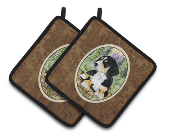 Entlebucher Mountain Dog Pair of Pot Holders