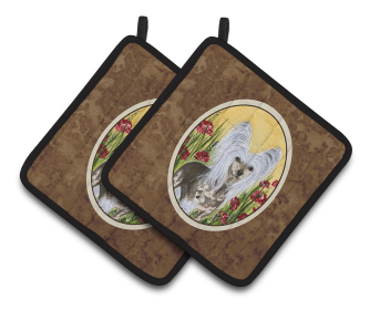 Chinese Crested Pair of Pot Holders
