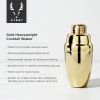 Belmont Heavyweight Cocktail Shaker in Gold Viski