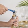 Truetap: Double-Hinged Waiter's Corkscrew in Metallic Blue
