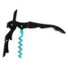 Truetap: Double-Hinged Corkscrew in Matte Black with Blue W