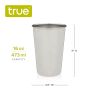 Stainless Steel Pint Cups, Set of 4 by True