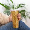 Glam Double Walled Glitter Tumbler Blush