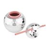 Silver Disco Ball Drink Tumbler Blush