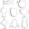 8 Pcs Chinese New Year DIY Stainless Steel Cookie Cutters Mold - Gold Ingot/ Firecracker/ Lantern/ Fu Character