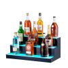 VEVOR LED Lighted Liquor Bottle Display Bar Shelf RF & App Control 24" 3-Step