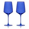 Reserve Nouveau Crystal Wine Glasses in Cobalt Viski