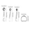 1 Set Stainless Steel Measuring Cups & Spoons Set; Kitchen Gadgets For Cooking & Baking (4+6) 0.86lb
