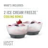 Ice Cream FREEZE Cooling Bowl Set of 2 in SIOC Pkg by HOST