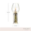 Glass Hurricane Bottle Lamp by Twine