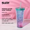 Mermaid Glitter 24 Oz Drink Tumbler Blush