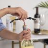 Truetap: Double-Hinged Corkscrew in Matte Black with Red Wo