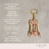 Copper and Gold Winged Corkscrew by Twine