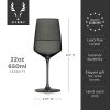 Reserve Nouveau Crystal Wine Glasses in Smoke Viski
