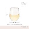 Scattered Snowflakes Stemless Wine Glass by Twine