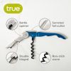 Truetap: Double-Hinged Waiter's Corkscrew in Metallic Blue