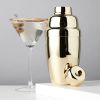 Belmont Heavyweight Cocktail Shaker in Gold Viski