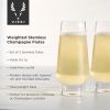 Raye Weighted Stemless Champagne Flutes Viski