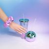 Mermaid Glitter 24 Oz Drink Tumbler Blush