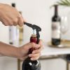 Truetap: Double-Hinged Corkscrew in Matte Black with Blue W