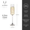 Reserve Julien Crystal Champagne Flute Glasses Viski