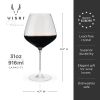 Reserve Inez Crystal Burgundy Glasses Viski