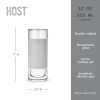 Glass FREEZE Highball Glass (set of two) in Gray by HOST