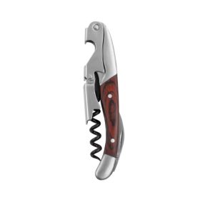 Wooden Double Hinged Corkscrew by Twine (Material: Metal, Wood, Color: Wood)